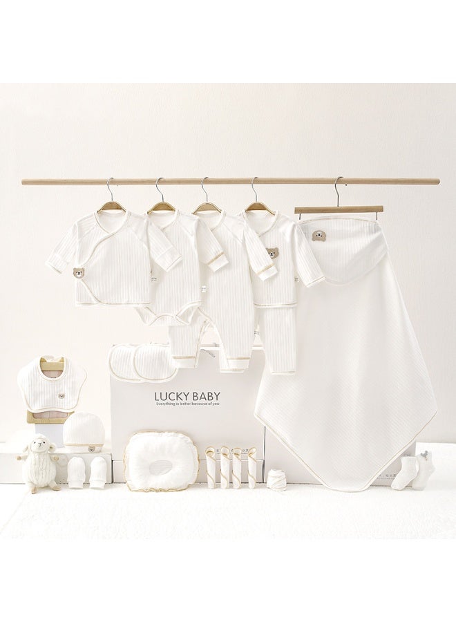 DOOKOO 20-piece newborn clothing gift box set Newborn clothing Newborn meeting gift 100% cotton fabric Suitable for spring and autumn - Image 1