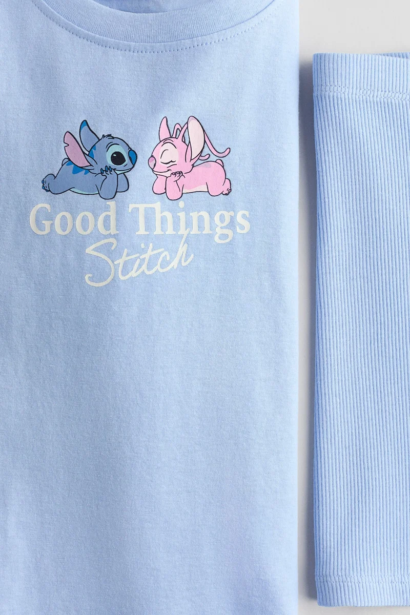 اتش اند ام طقم قطني مطبوع - قطعتين