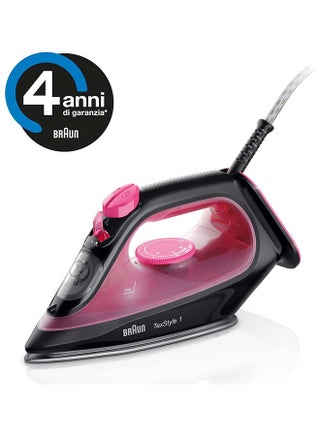 Steam Iron, 130g Steam Shot per Minute, Super Ceramic Soleplate, Self Clean, Anti Drip, Water Spray, 50% Energy Saving, Auto Off, 220 ml 2000 W SI1070PU Pink & Black - view 2