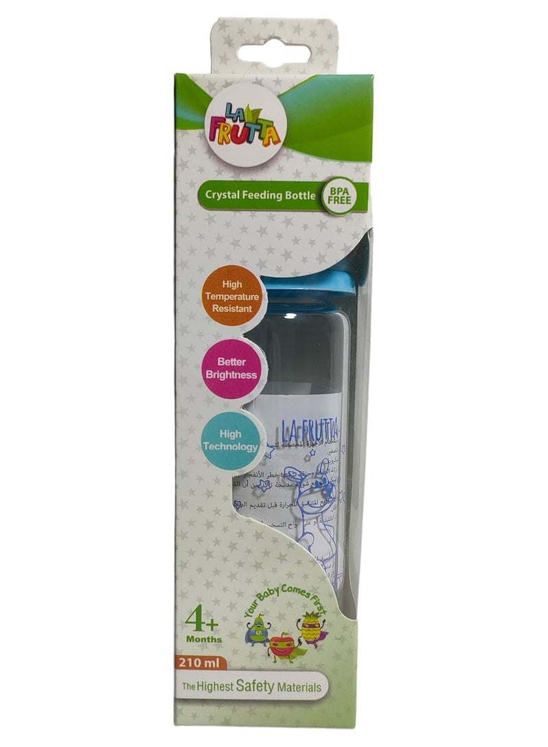 La Frutta La Frutta Baby Glass Bottle +4m 210ml Blue