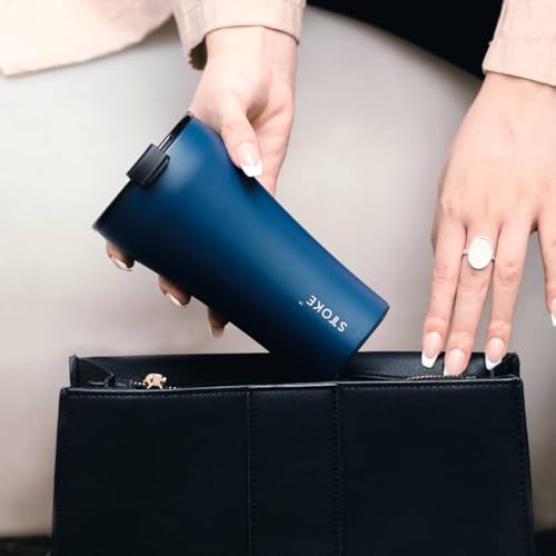Sttoke Leakproof Ceramic Reusable Coffee Cup 12 oz - Luxe Black SLP12LB0613 0 - Image 5