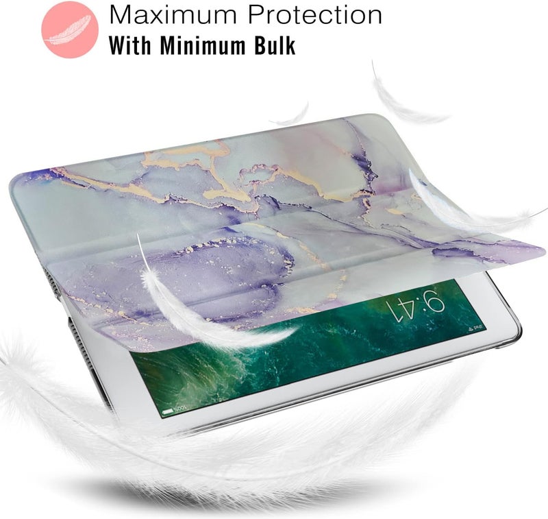 Moca غطاء ذكي قابل للتوافق لجهاز iPad 9.7 بوصة 2017 2018 iPad الجيل الخامس والسادس A1893 A1954 A1822 A1823 (رخامي أرجواني، iPad 9.7 بوصة 2017/2018)  - Image 5