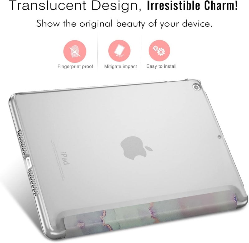 Moca غطاء ذكي قابل للتوافق لجهاز iPad 9.7 بوصة 2017 2018 iPad الجيل الخامس والسادس A1893 A1954 A1822 A1823 (رخامي أرجواني، iPad 9.7 بوصة 2017/2018)  - Image 4