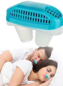 KASTWAVE Anti Snoring Devices Solution Stopper Nose Vent Clip Air Purifier- Blue  - Image 1