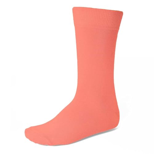 tiemart Men's Socks, One Pair (Coral Solid) - Image 5