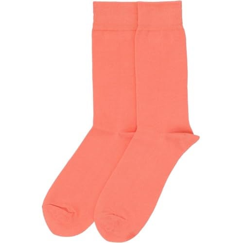 tiemart Men's Socks, One Pair (Coral Solid) - Image 4