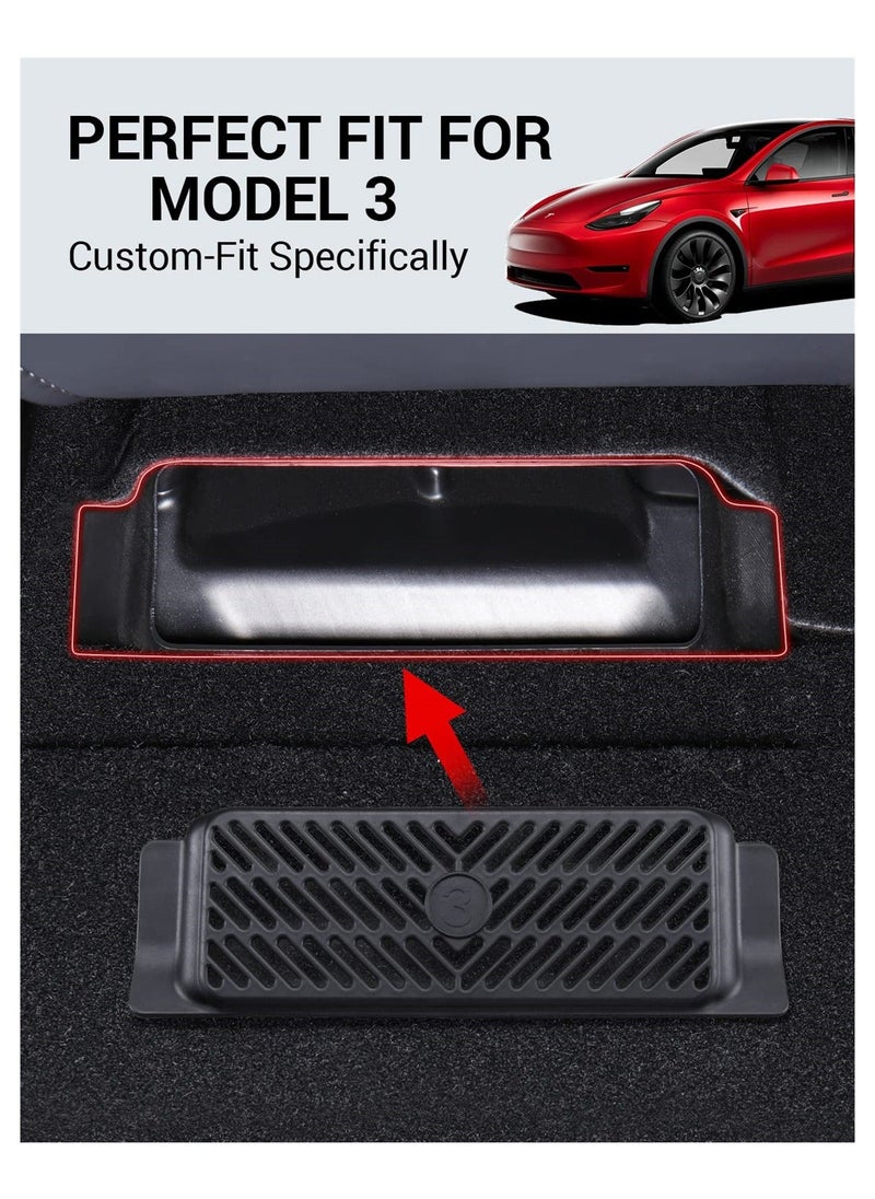 Y&D Backseat Air Vent Cover for Tesla Model 3, Rear Under Seat Condition Outlet Grille Protector, Compatible with 2016-2023 Flow Protection, 2 Pack  - Image 2