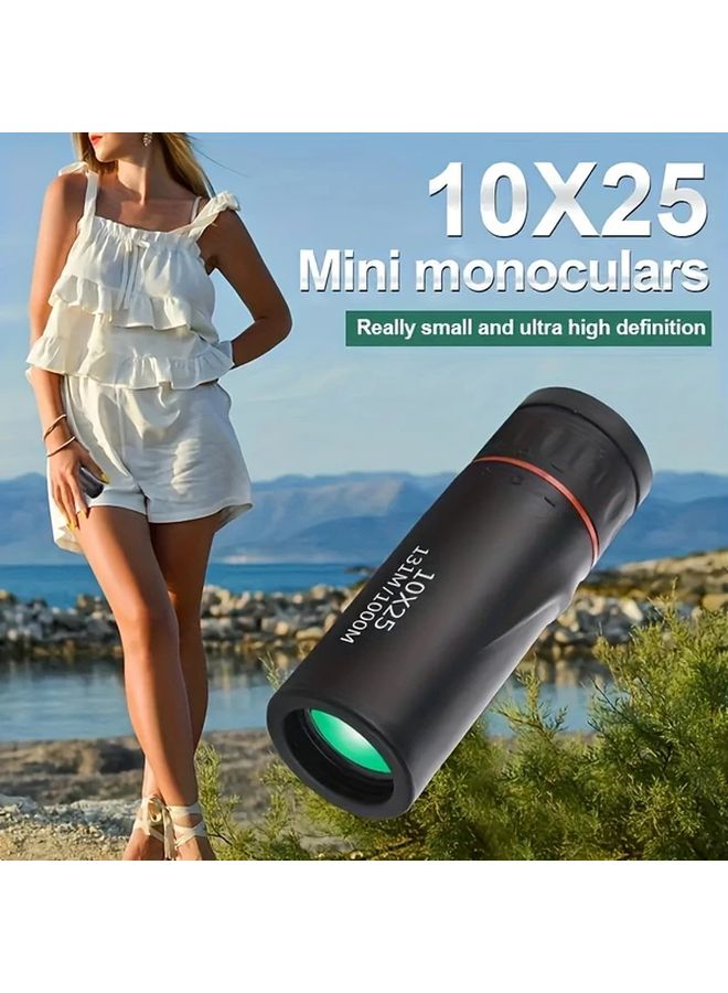 Black 10x25 HD Monocular Telescope for Bird Watching Camping Fishing and Sports - Image 5