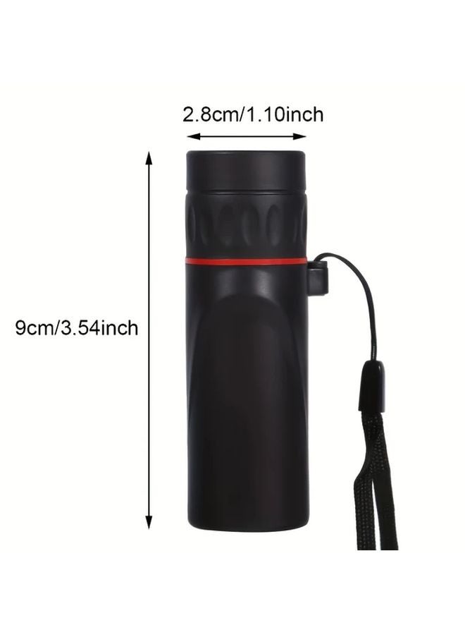 Black 10x25 HD Monocular Telescope for Bird Watching Camping Fishing and Sports - Image 1