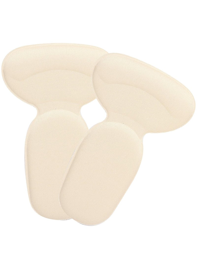 وسائد الكعب ونعلات الأحذية ذات المقابض المبطنة غير القابلة للانزلاق للنساء، وبطانات الكعب ذاتية اللصق للأحذية الفضفاضة (بيج، مقاس واحد) - Image 1