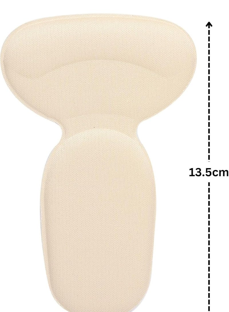 وسائد الكعب ونعلات الأحذية ذات المقابض المبطنة غير القابلة للانزلاق للنساء، وبطانات الكعب ذاتية اللصق للأحذية الفضفاضة (بيج، مقاس واحد) - Image 2