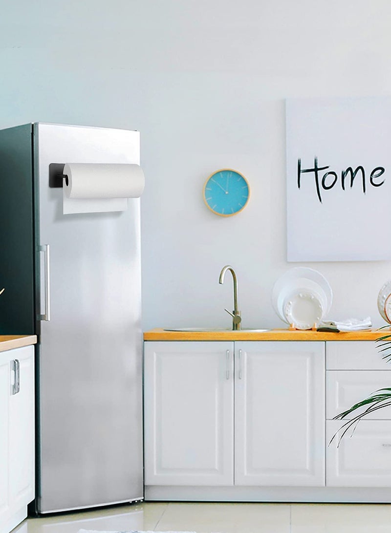 Excefore Black Magnetic Paper Towel Holder, Conveniently Mountable for Kitchen, Refrigerator, Grill, Toolbox, Garage, and More - Image 3