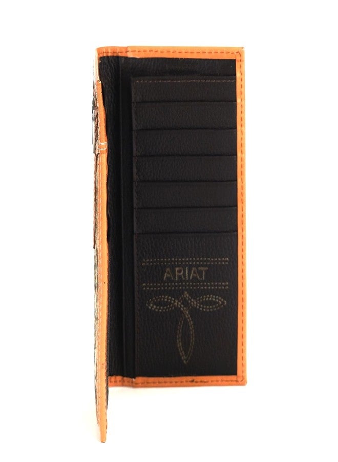 ARIAT Calf Hair Basketweave Rodeo Wallet, Natural - Image 5