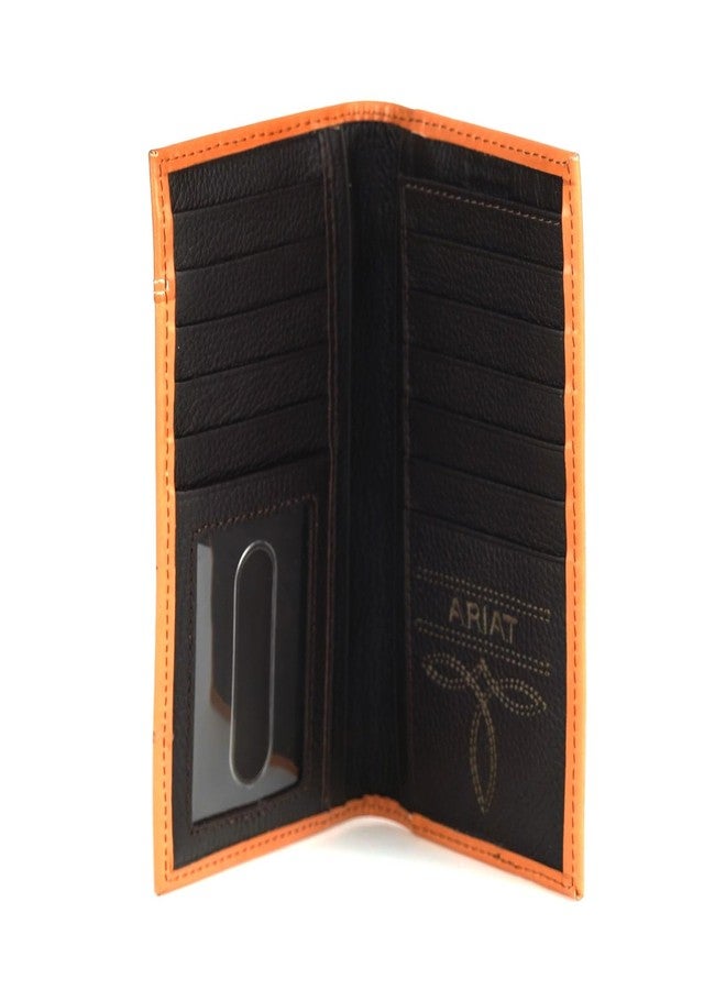 ARIAT Calf Hair Basketweave Rodeo Wallet, Natural - Image 4