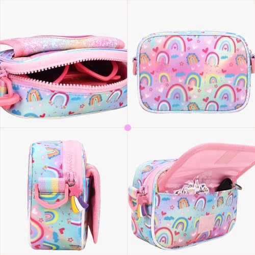Kejea Girls Purse for Kids Age 3-8 - Rainbow Purse for Little Girl Gifts, Crossbody Bag - Image 5