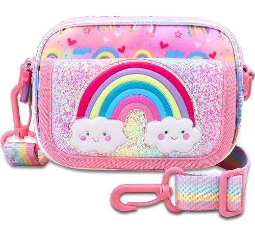 Kejea Girls Purse for Kids Age 3-8 - Rainbow Purse for Little Girl Gifts, Crossbody Bag - Image 1