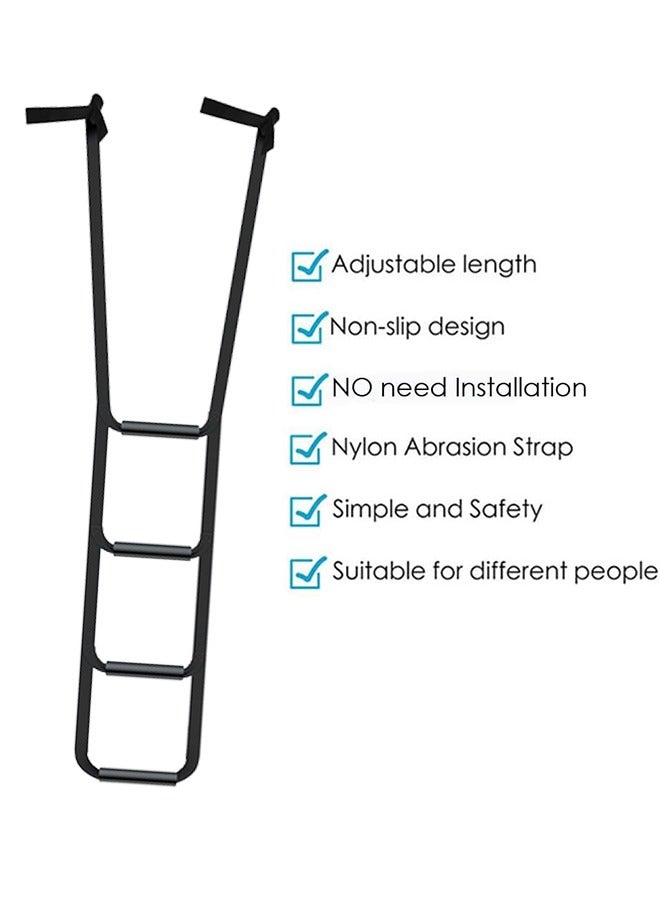 Bed Ladder Assist - Pull Up Assist Device with Handle Strap - Rope Ladder Caddie Helper - Sitting, Sit Up Hoist for Elderly, Senior, Injury Recovery Patient, Pregnant, Handicap - Padded Hand Grip - Image 2