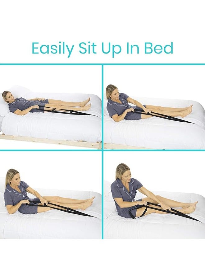 Bed Ladder Assist - Pull Up Assist Device with Handle Strap - Rope Ladder Caddie Helper - Sitting, Sit Up Hoist for Elderly, Senior, Injury Recovery Patient, Pregnant, Handicap - Padded Hand Grip - Image 4