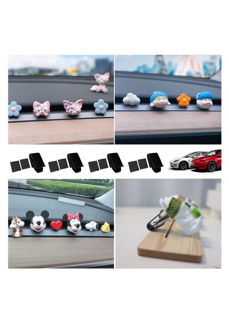 SYOSI Air Freshener Adapter Clips Compatible with Tesla Model 3 / Y 2017-2023, 4 Pack Airvent Clips Fresheners Holder with Spacers Center Console Holders Upgrade Accessories (Air Freshener NOT Included) - Image 2