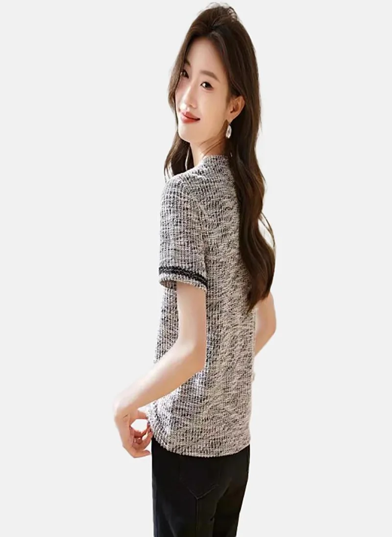 YUNIQEE Women Round Neck Short Sleeves Top