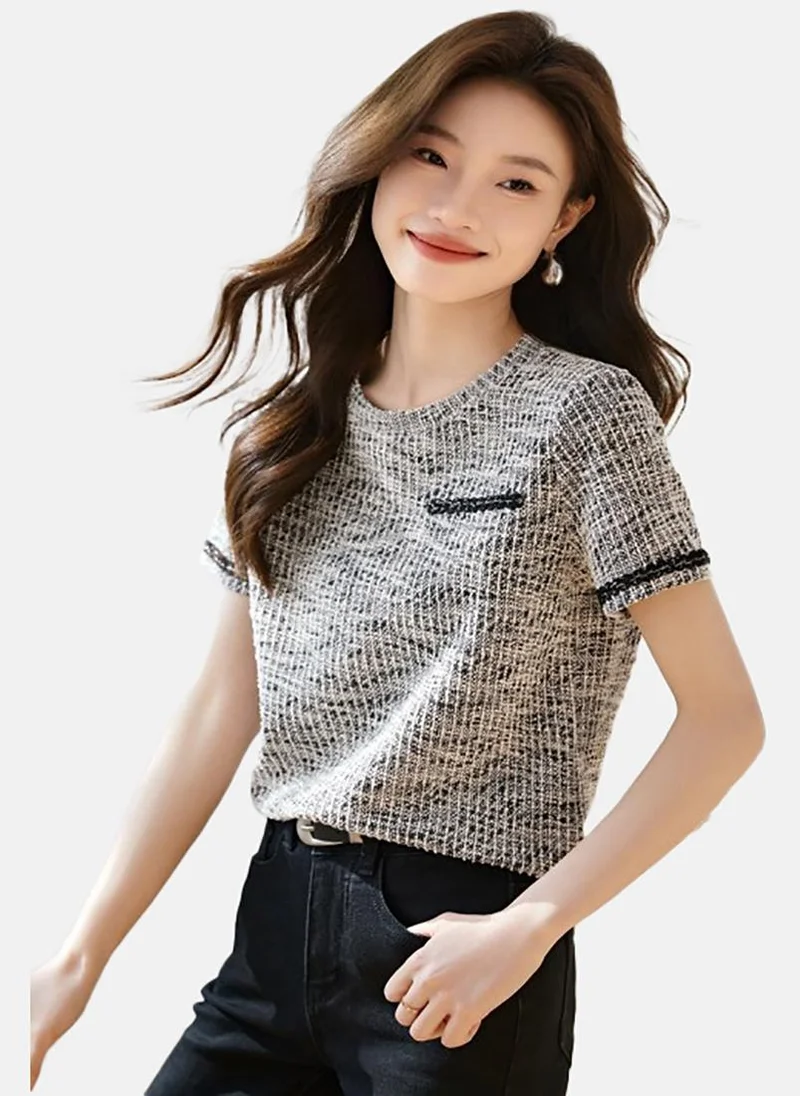 YUNIQEE Women Round Neck Short Sleeves Top