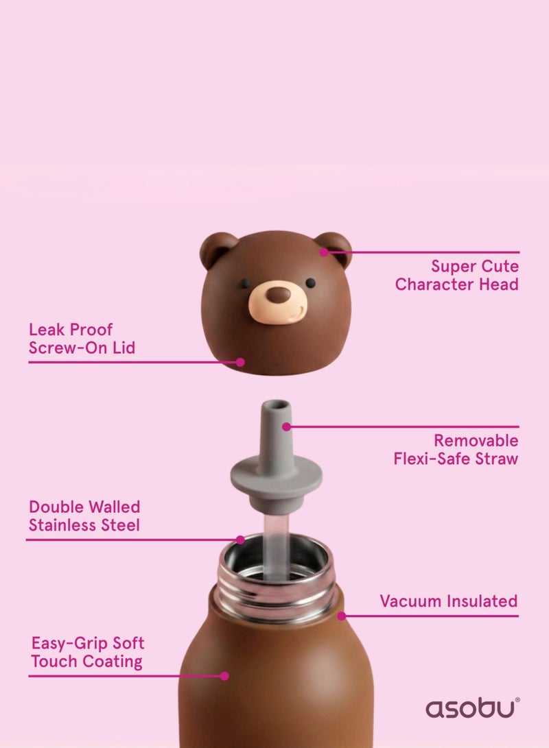asobu Brown Bear Bestie Bottle - Image 4