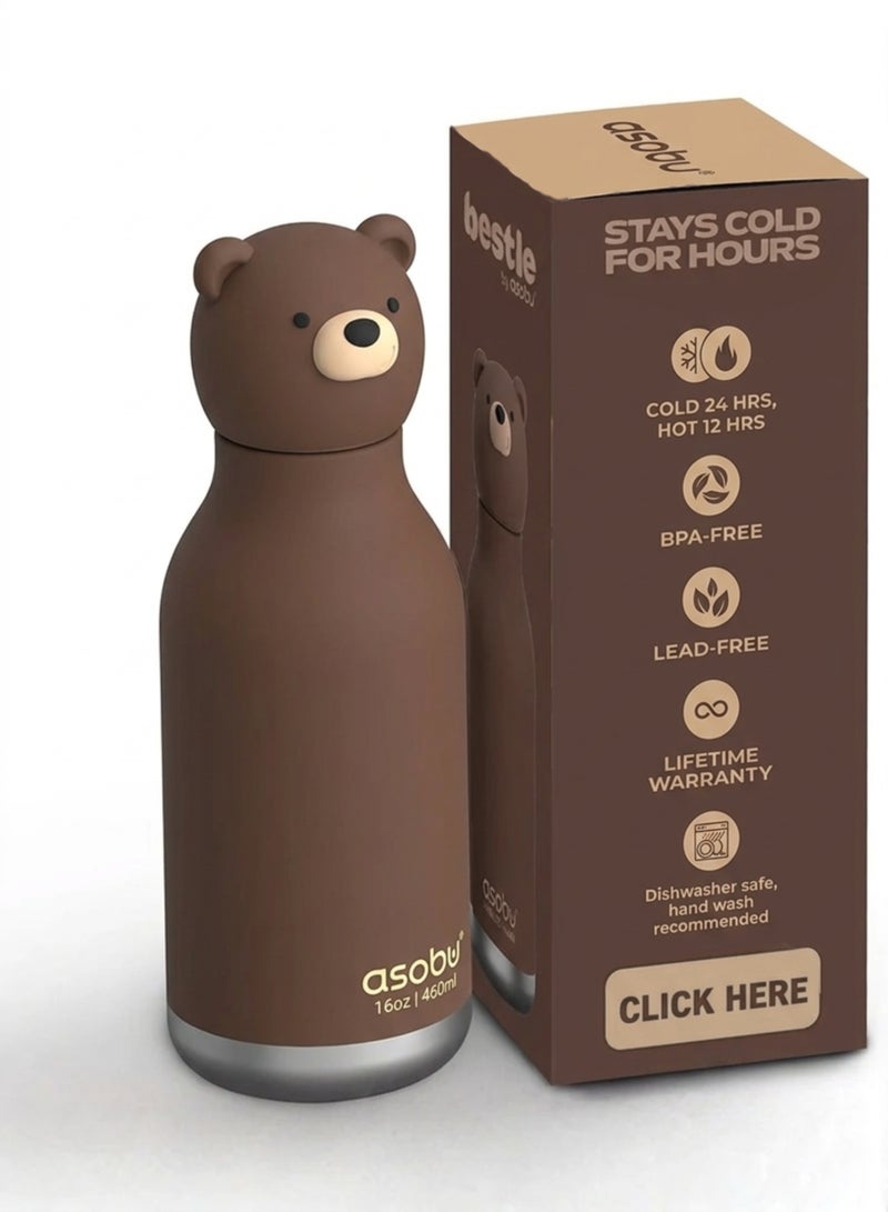 asobu Brown Bear Bestie Bottle - Image 1