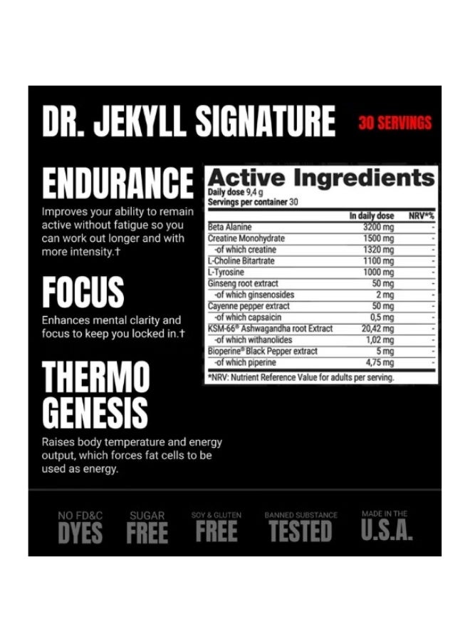 ProSupps Dr. Jekyll Signature Pre-Workout - Blue Razz - 30 Servings - Stimulant-Free Focus & Pump Formula With Creatine & Amino Acids For Muscle Power - Image 3
