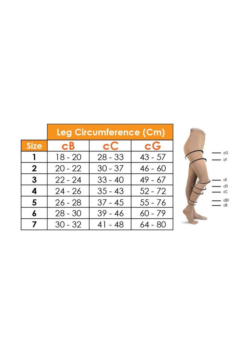 GO SILVER Over Knee High Compression Socks,Class 1 (18-21 mmHG) Closed Toe with Silicon Flesh  - Image 3