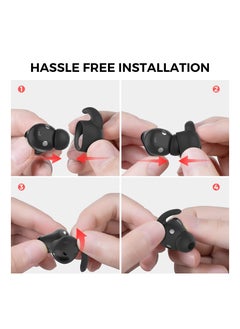 KASTWAVE 3 Pairs for Beats Studio Buds Ear Hooks, Anti-Slip Ear Covers Silicone Accessories, Not Fit in The Charging Case, Compatiable with Beats Studio Buds 2021 (Black)  - Image 4