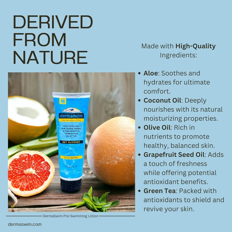 DermaSwim Pre-Swimming Lotion - 8 Ounce Tube for Skin Protection - Image 4