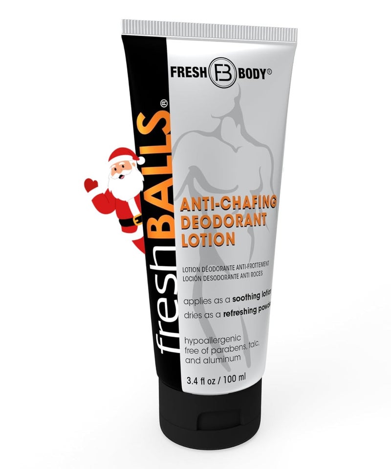 Fresh Body FB Fresh BALLS Cream - Men's Anti-Chafing Comfort Soothing Lotion to Powder - Ball Deodorant and Hygiene for Groin Area - The Original Anti Friction Cream for Men, 3.4 fl oz - Image 1