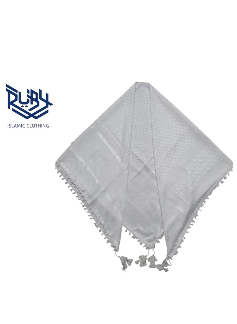 RUBY ISLAMIC CLOTHING Fashion  White Arab Shemagh Keffiyeh Scarf Desert Tactical Sheemagh  - Image 2