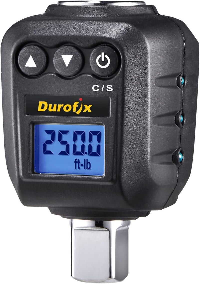 Durofix RM602-4A (25 to 250 ft-lbs.) Digital Torque Adapter with Buzzer and LED Flash Notification – ISO 6789 Standards with Certificate of Calibration - Image 1