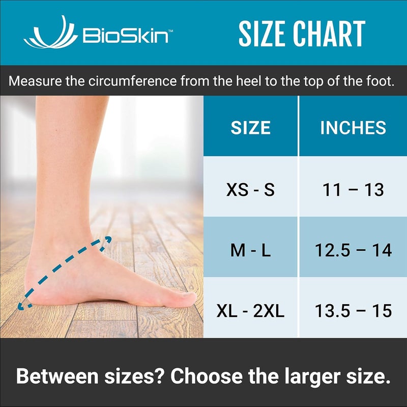 Bioskin Premium Compression Wraparound Ankle Brace to Reduce Swelling and Speed Recovery - by (XS - S) - Image 4