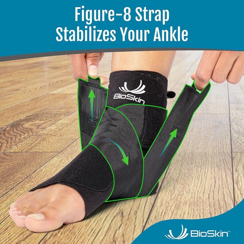 Bioskin Premium Compression Wraparound Ankle Brace to Reduce Swelling and Speed Recovery - by (XS - S) - Image 3