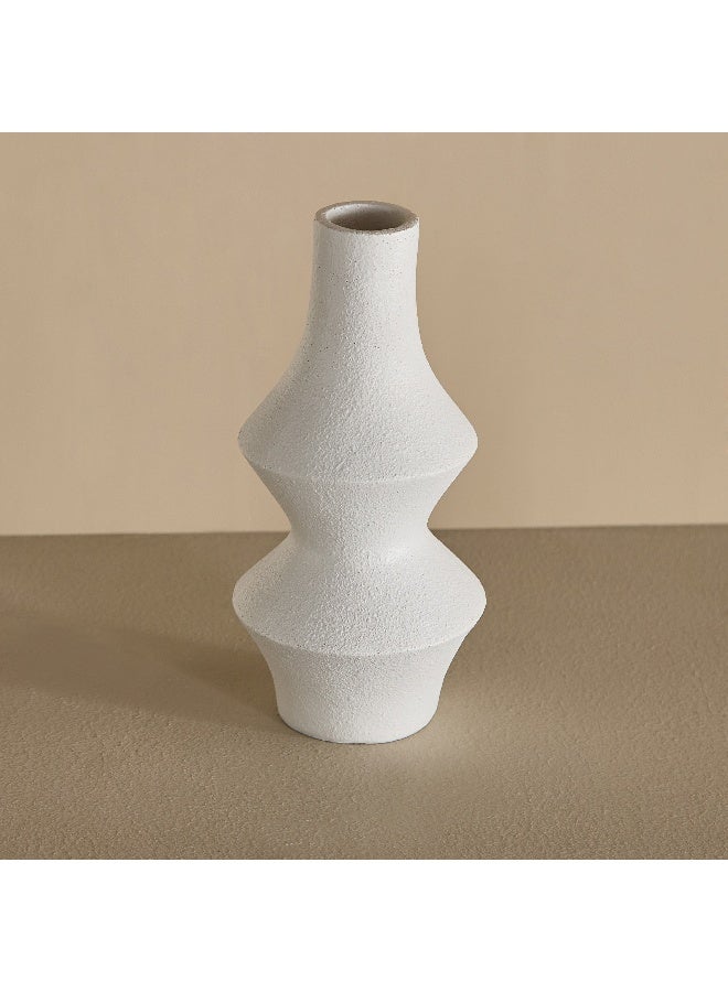 Home Box White Polyresin Stuco Finish Vase for Home Decor - Image 2
