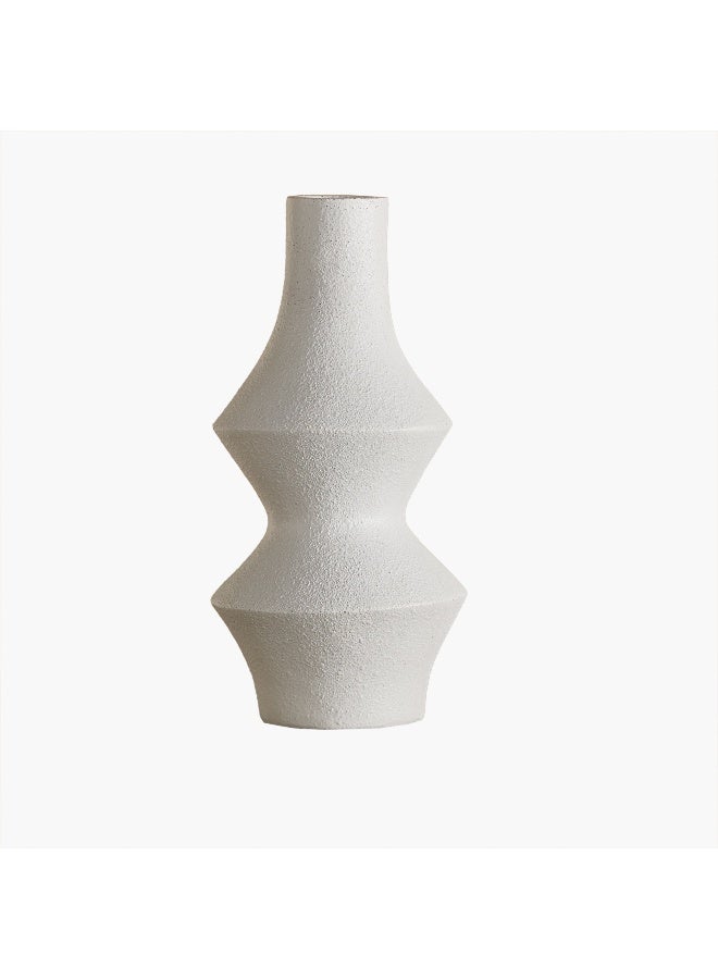 Home Box White Polyresin Stuco Finish Vase for Home Decor - Image 5