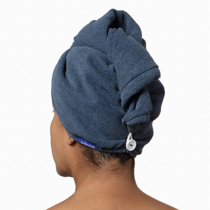 AQUIS AQUIS Hair Wrap Hair-Drying Tool, Water-Wicking, Ultra-Absorbent Recycled Microfiber, 10''x29''  - Image 2