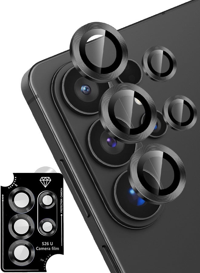 Tersely Camera Lens Protector for Samsung Galaxy S26 Ultra 2026, 9H Transparent Camera Tempered Glass Grade Shatterproof, Anti-Scratch, Easy to Install, Black - Image 1