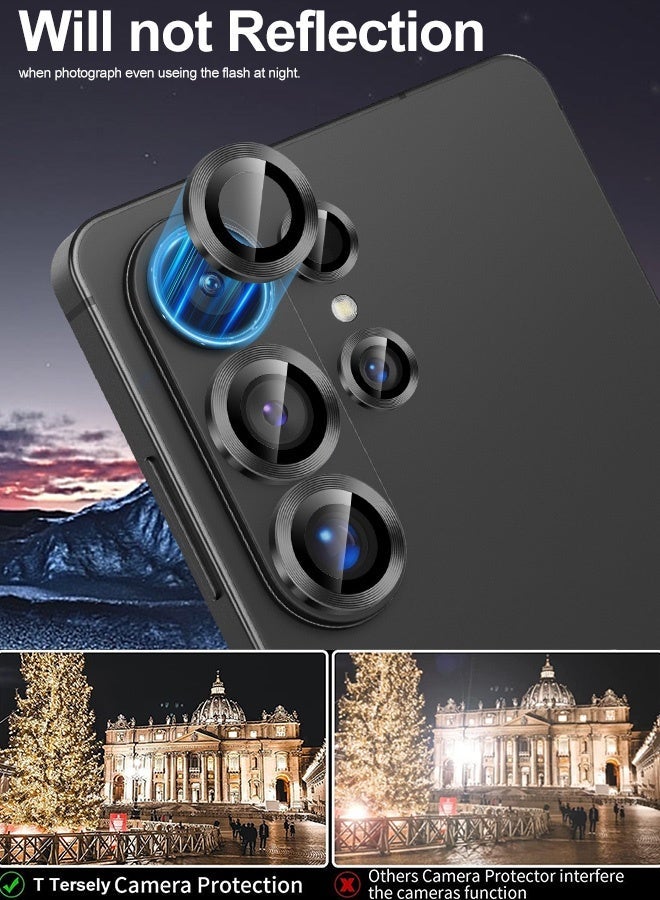 Tersely Camera Lens Protector for Samsung Galaxy S26 Ultra 2026, 9H Transparent Camera Tempered Glass Grade Shatterproof, Anti-Scratch, Easy to Install, Black - Image 3