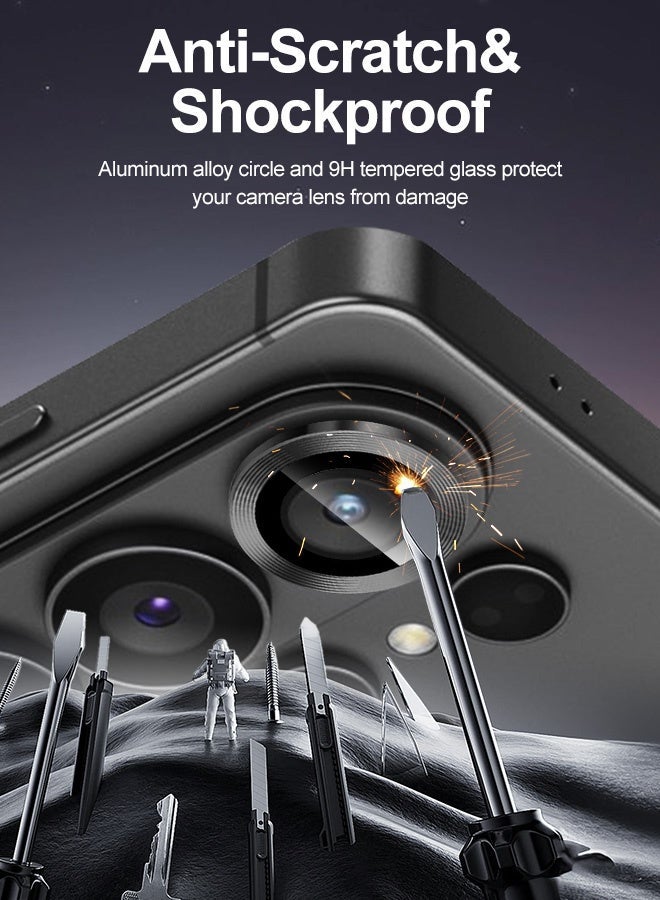 Tersely Camera Lens Protector for Samsung Galaxy S26 Ultra 2026, 9H Transparent Camera Tempered Glass Grade Shatterproof, Anti-Scratch, Easy to Install, Black - Image 5