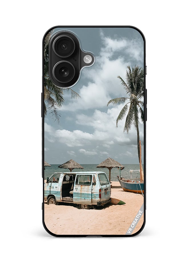 VR CREATIVE Protective Case Cover For Apple iPhone 16 Plus Moody Summer Day Design Multicolour