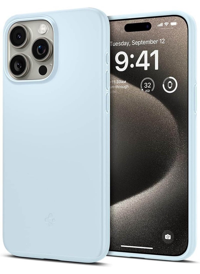 Spigen - Thin Fit for iPhone 15 Pro Max Case Cover - Mute Blue - Image 1