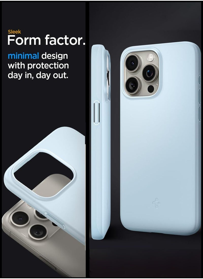 Spigen - Thin Fit for iPhone 15 Pro Max Case Cover - Mute Blue - Image 1