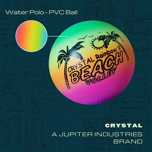 Jupiter Industries CrystalBall™ Inflatable Vinyl Ball for Pool, Beach & Garden| Perfect for Children Outdoor & Indoor Play| PVC Ball for Kids with 2 Inflating Pins| Size 9 Inches | Multicolor - Image 2
