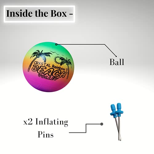 Jupiter Industries CrystalBall™ Inflatable Vinyl Ball for Pool, Beach & Garden| Perfect for Children Outdoor & Indoor Play| PVC Ball for Kids with 2 Inflating Pins| Size 9 Inches | Multicolor - Image 3