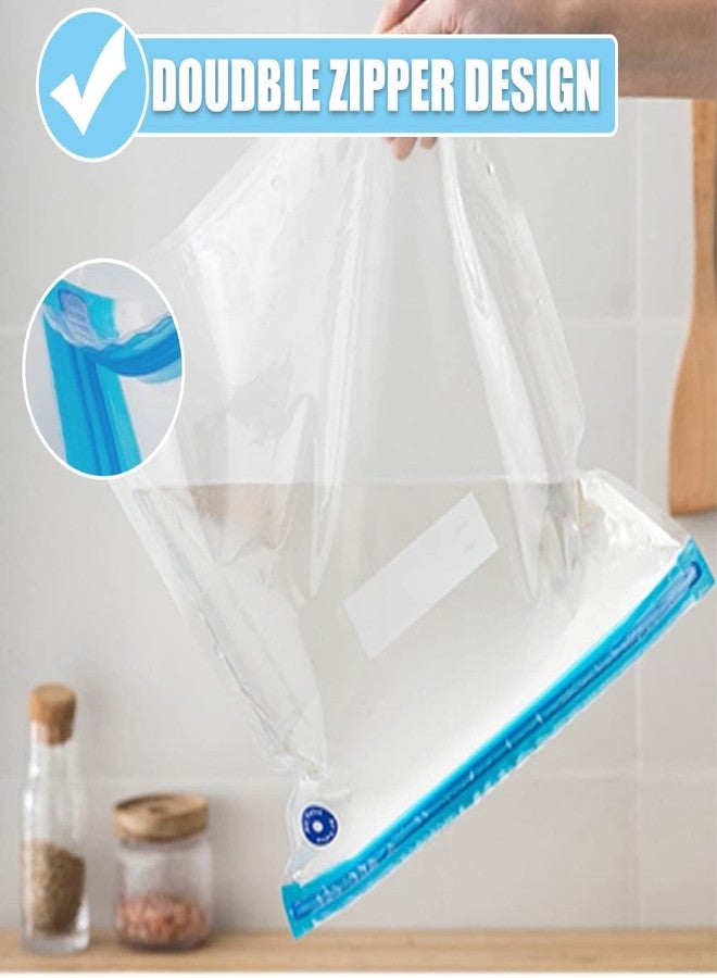Daarcin 30pcs Large Sous Vide Bags (10.2x13.4in/26 * 34cm) BPA Free Reusable Vacuum Sealer Bags Keep Food Fresh with 1 Vacuum Hand Pump and 3 Sealing Clips - Image 4