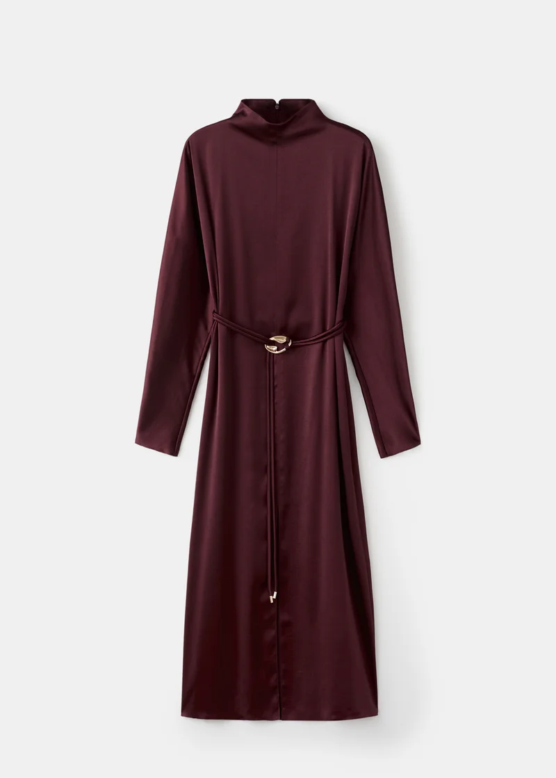 MANGO  Belt satin dress for Women | Best Price UAE