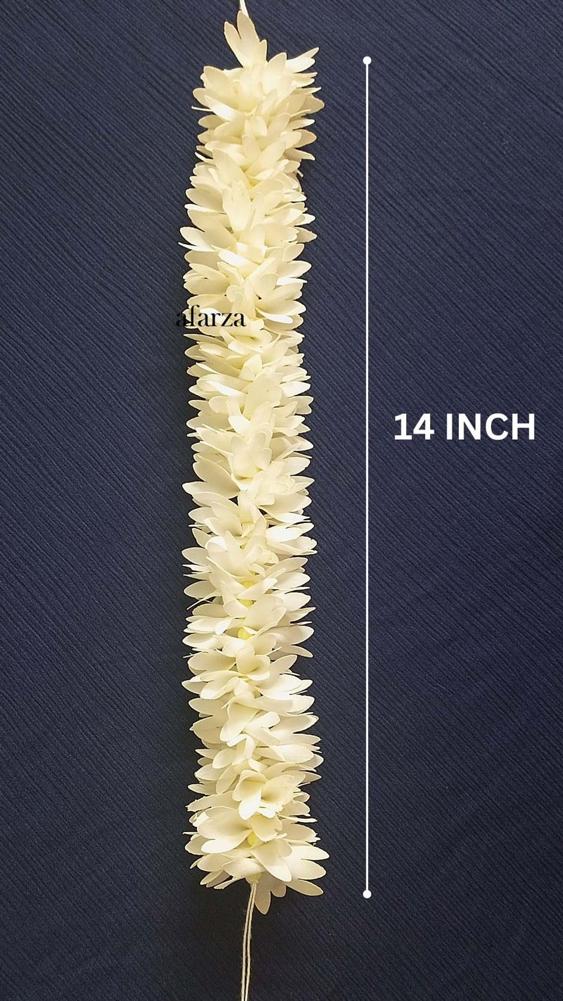 Afarza Fabric Artificial gajra for hair bun juda accessories mogra jasmine for women pack of 4 pcs.White - Image 2